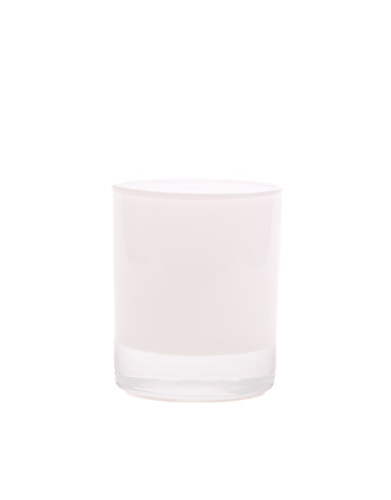 Small Classic Tumbler : Gloss White Internally, Clear Glass Base
