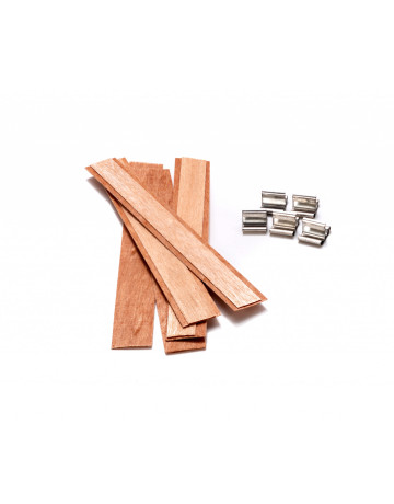 Double Wood Wicks : 10 x 150 mm