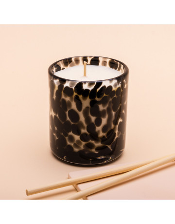 40cl Pattern Candles : Private Label -Cheetah Print
