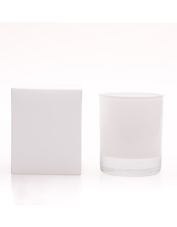 Small Classic Tumbler : Gloss White Internally, Clear Glass Base (20cl, WITH GIFT BOX)