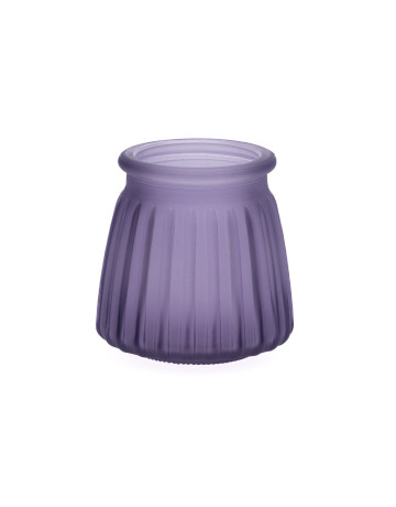 Mini Ribbed Frosted Pot : Purple