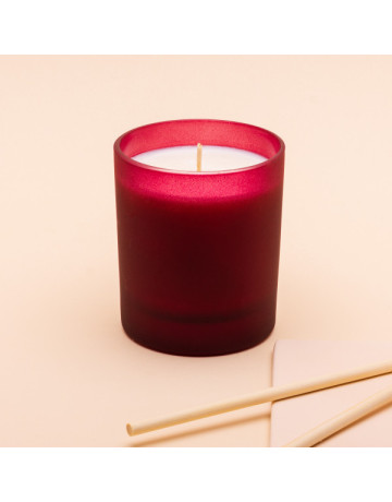 30cl Candles : Private Label -Burgundy Frosted