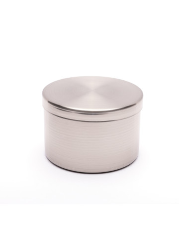 Stainless Steel Tin : Brushed Silver