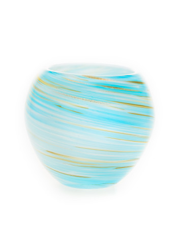 Globe Jar : Mint Blue Swirl 