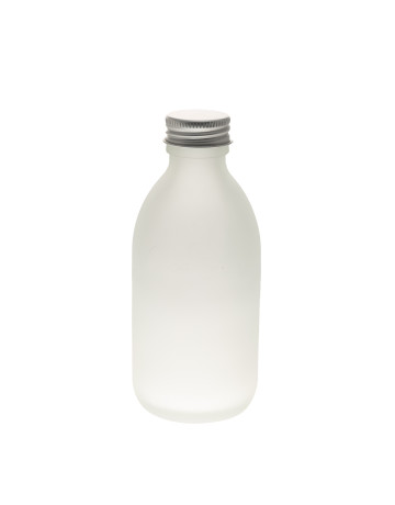 200ml Glass Bottle: Frosted White 