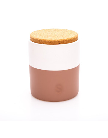 S Ceramic Jar : Terracotta (inc cork lid)