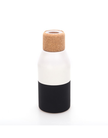 S Ceramic Diffuser Bottle : Black (with cork topper)