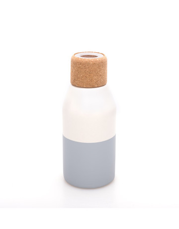 S Ceramic Diffuser Bottle : Grey (with cork topper)