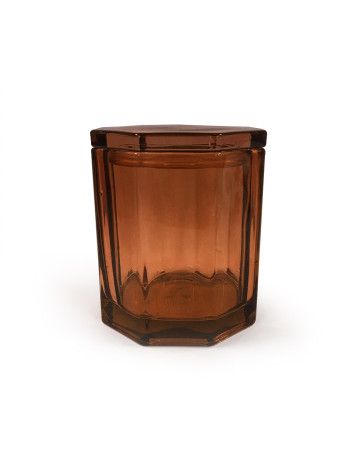 Octagonal Jar - Amber