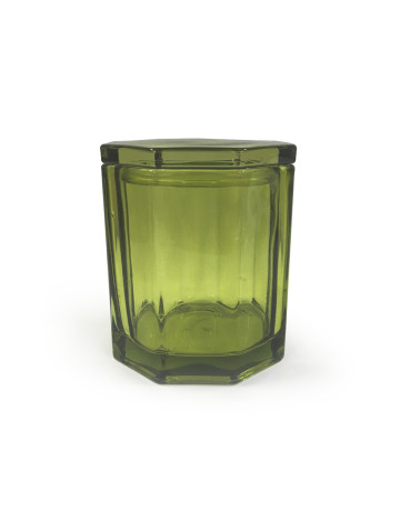 Octagonal Jar - Green