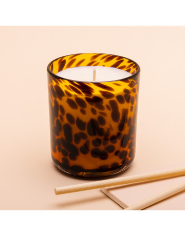 40cl Pattern Candles : Private Label -Leopard Print