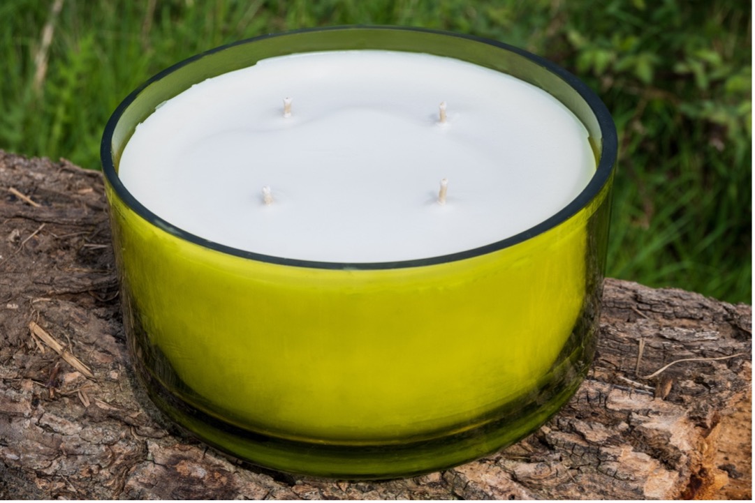 Green candle bowl